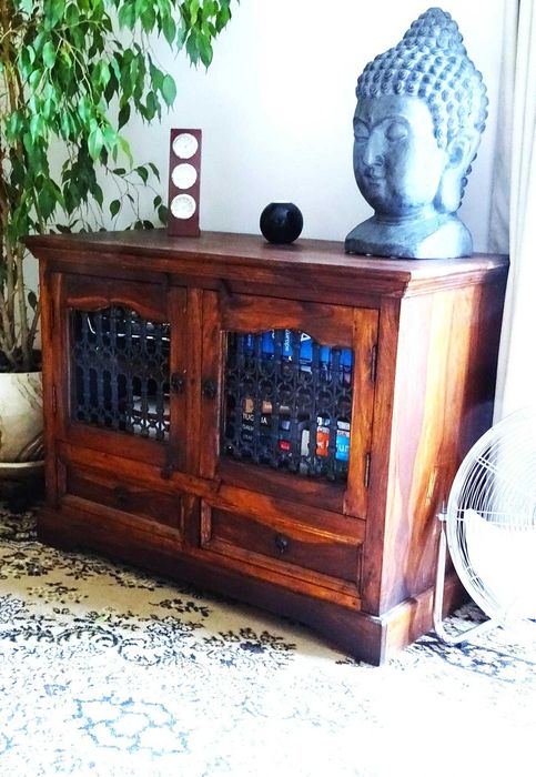 Szafka / witryna / regał kolonialny z litego drewna - AlmiDecor