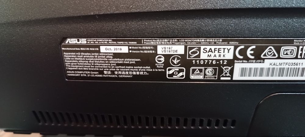 Monitor ASUS VS197