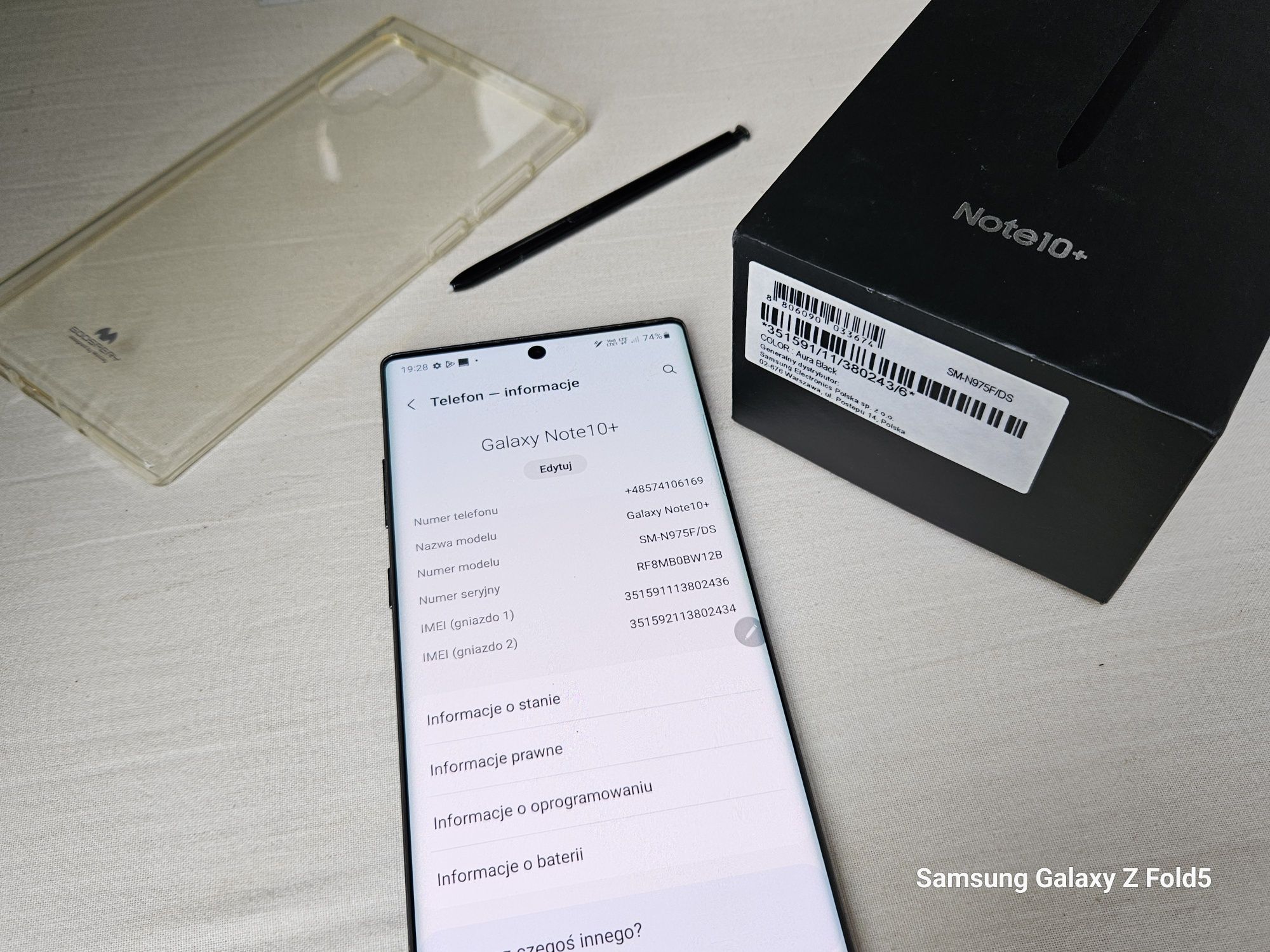 Samsung Galaxy Note 10+ , Etui, 12+256GB, S Pen