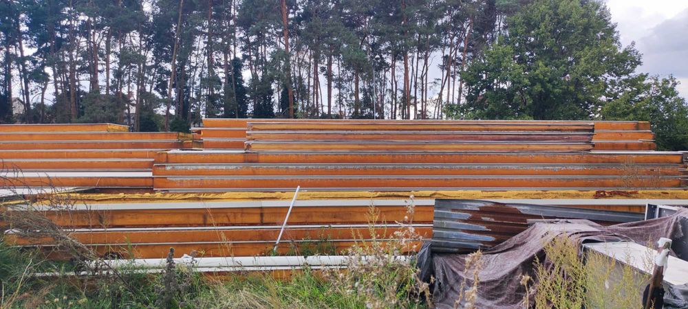 Płyty warstwowe 20cm z demontażu hali magazynowej