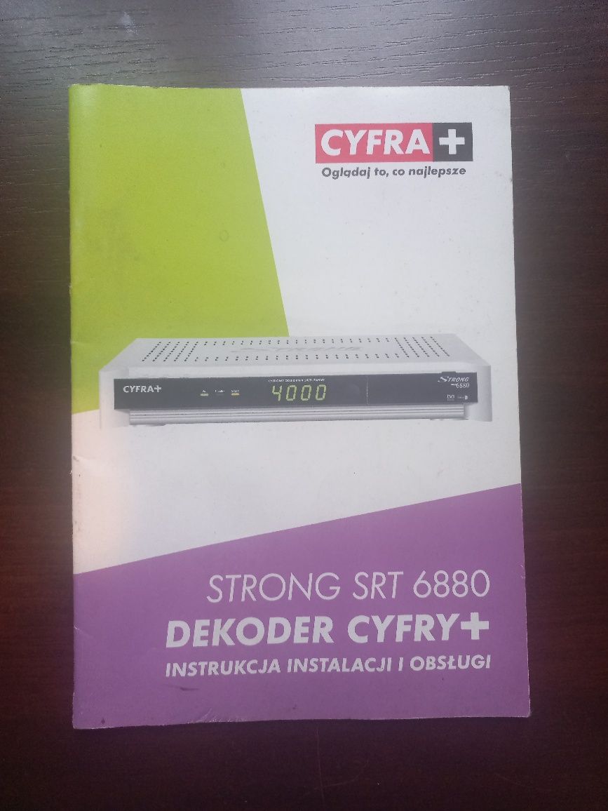 Dekoder Strong SRT 6880 Cyfra + instrukcja obsługi