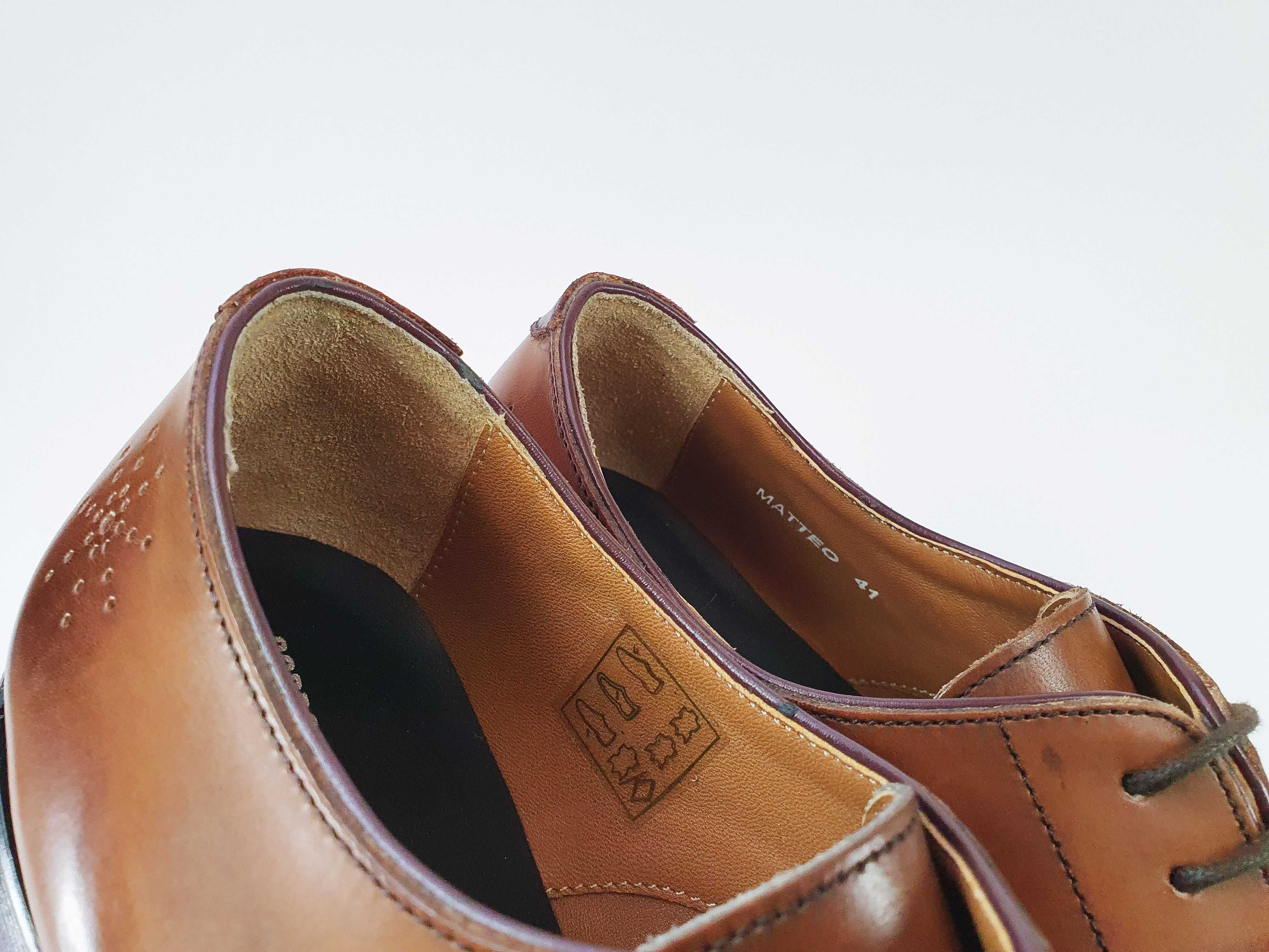 Коричневі чоловічі туфлі Made in Germany 41 26.5 см