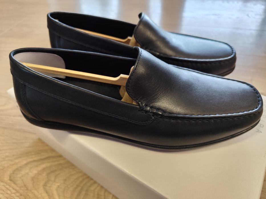 Mokasyny skórzane Geox U Ascanio B czarne skórzane skóra naturalna 41