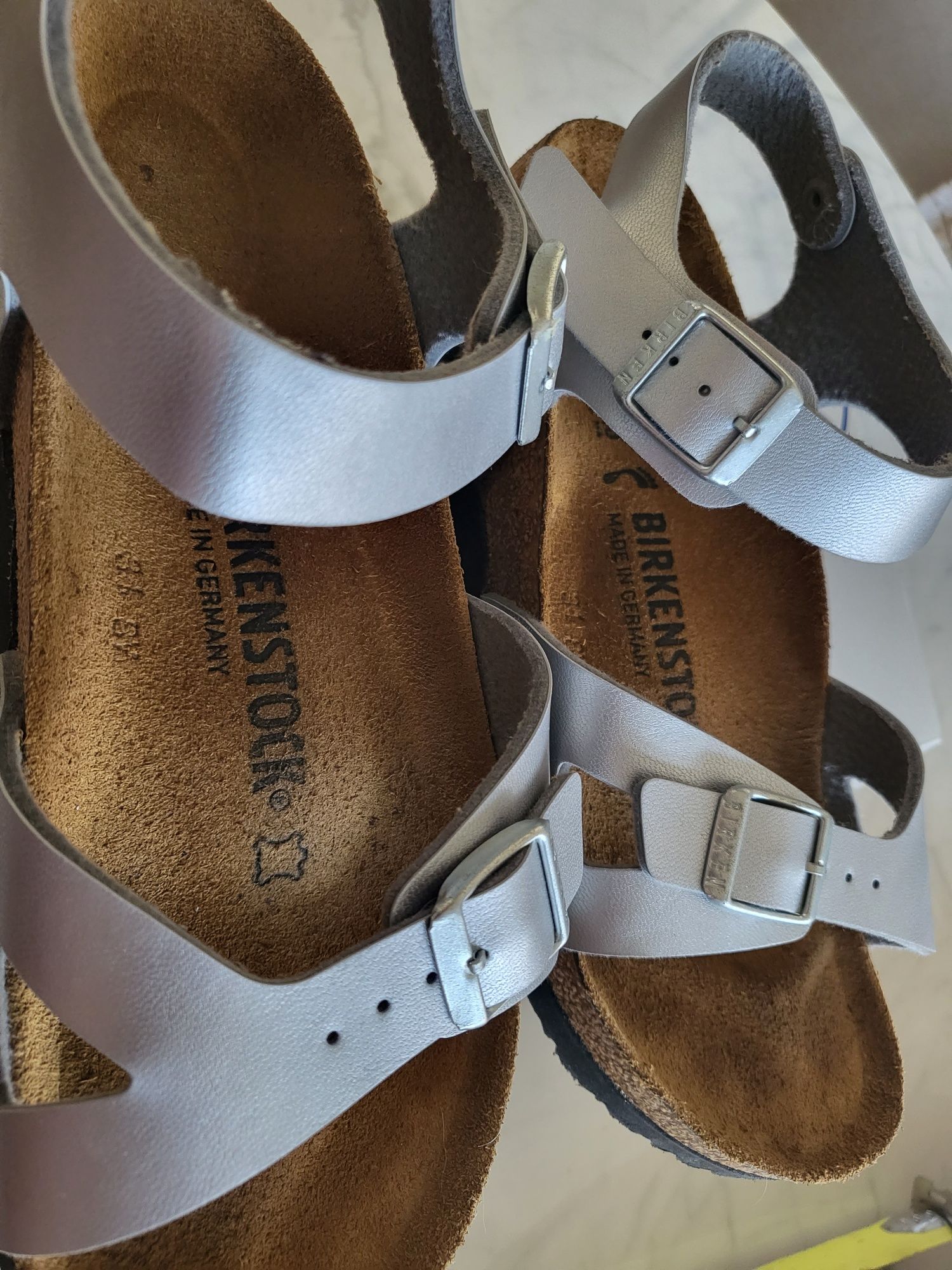 Sandały Birkenstock 37 Rio Kids Silver BDB PLUS