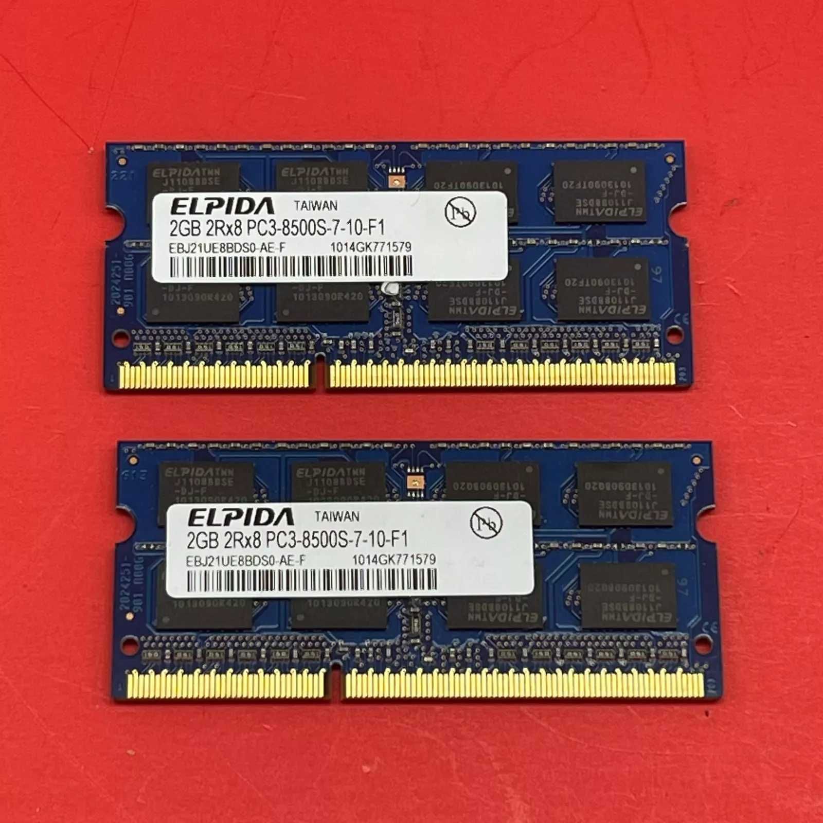 Ram 4 GB (2X2) SO DIMM 1066 MHZ ELPIDA DDr3 do Laptopa