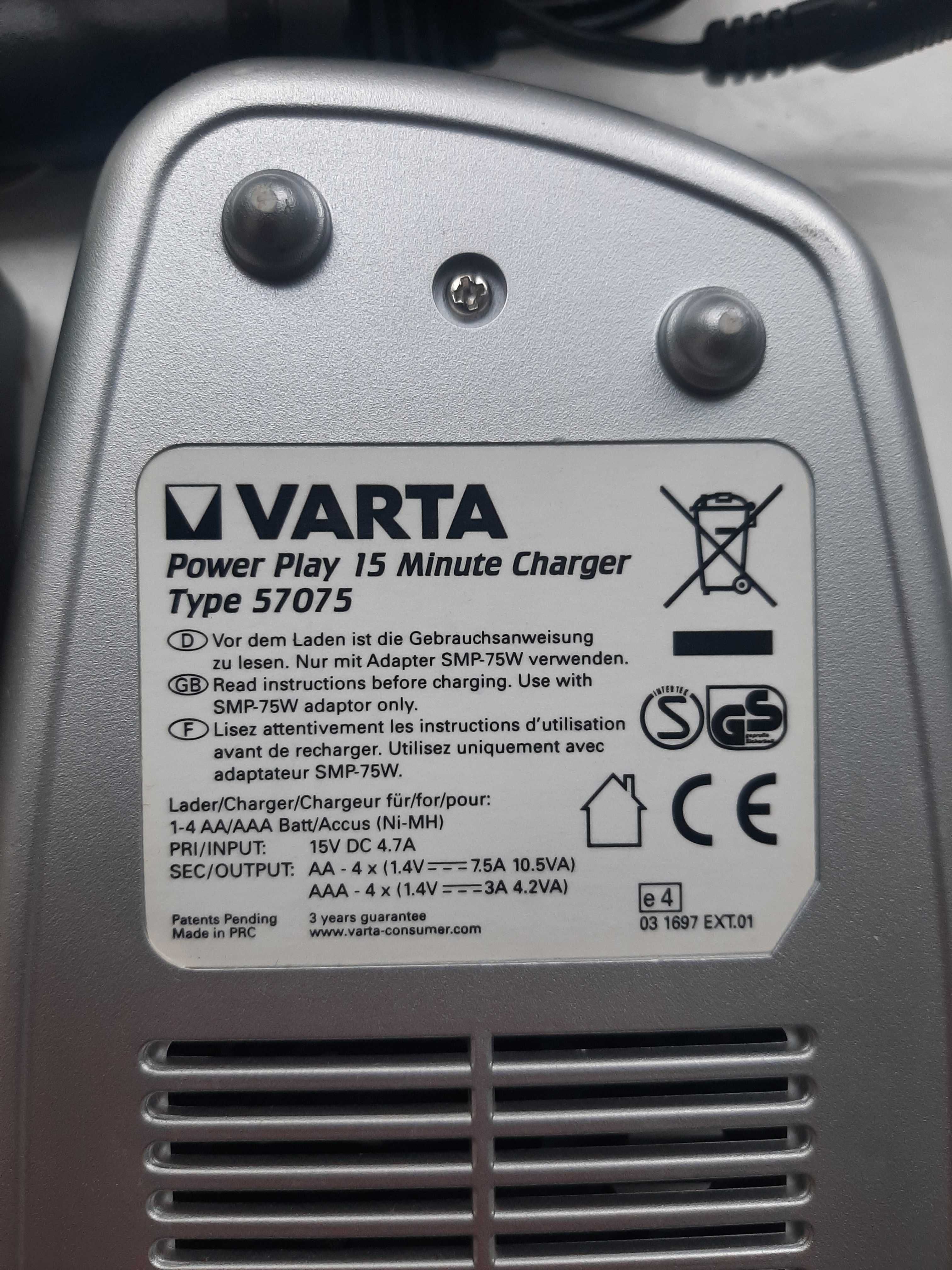 Зарядний пристрій Varta Power Play 15 Minute Charger 57075