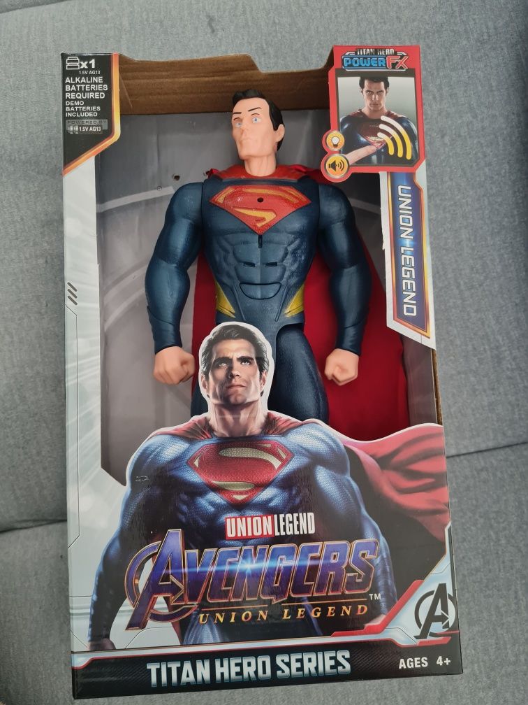 Superman Avengers Figurka z dzwiekiem nowa 30 cm