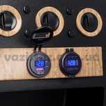 Врізна розетка USB в авто, вольтметр Quick Charge 3.0 USB В прикурювач