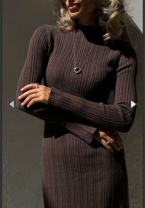 Сукня  з рукавом шоколад XS/S