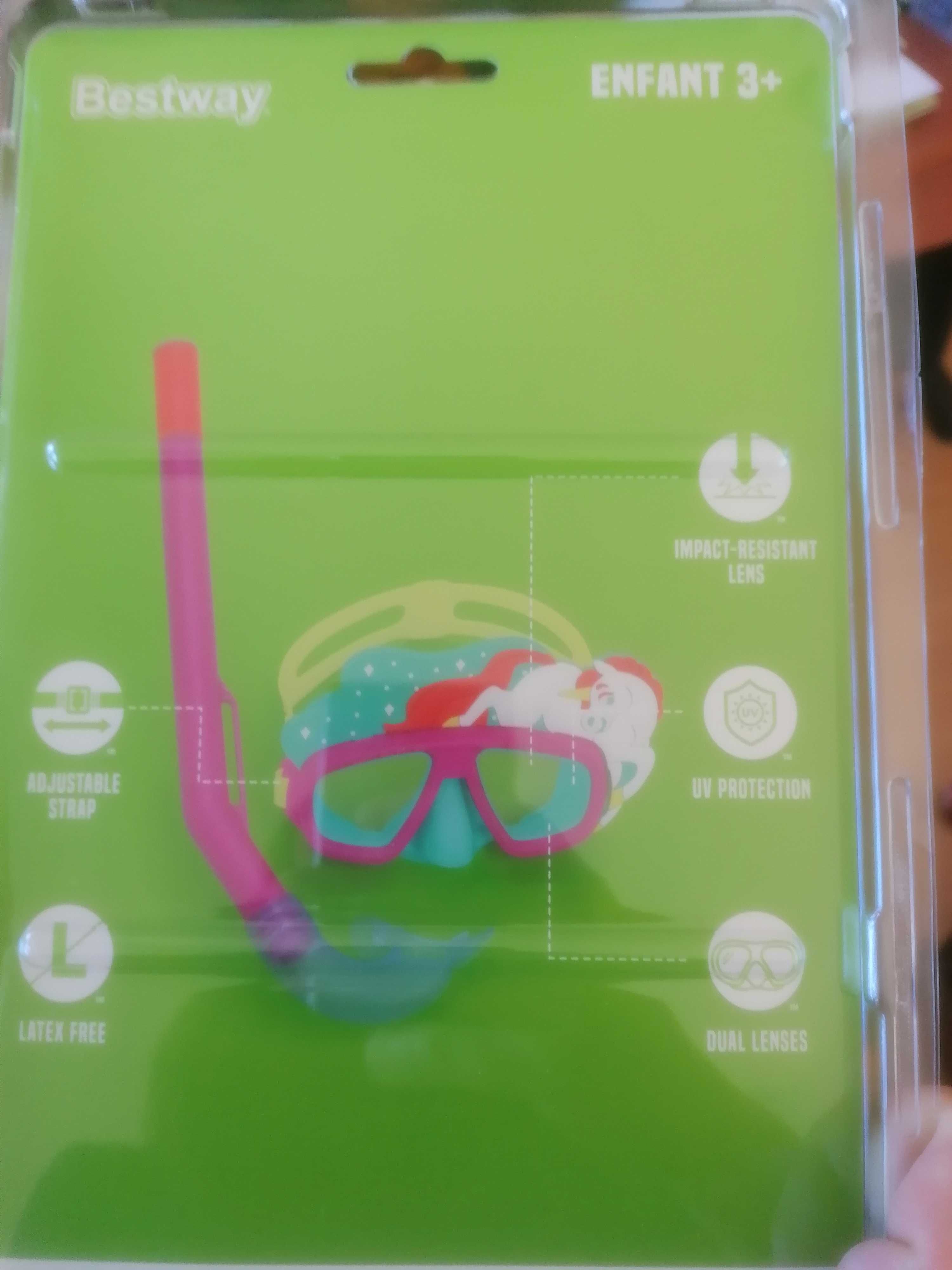 Máscara de mergulho (oculos e snorkel) criança +3 anos