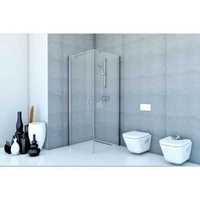 kabina prysznicowa 90x90 cm kwadratowa chrom/szkło przezroczyste