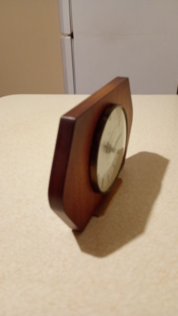 Zegar drewniany mosiężny 22 cm długość