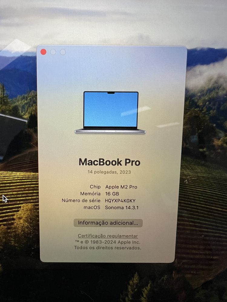 Apple MacBook Pro 14.2 M2 Pro Cpu 12 core, Gpu 19 core SSD 1TB 16GB