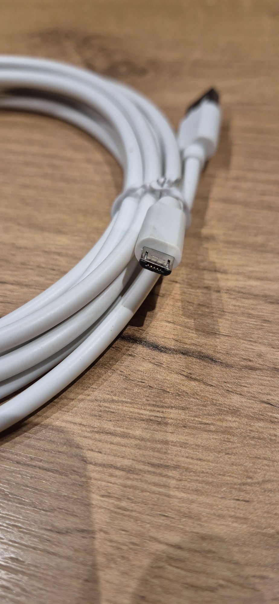 Kabel USB - microUSB 3m biały