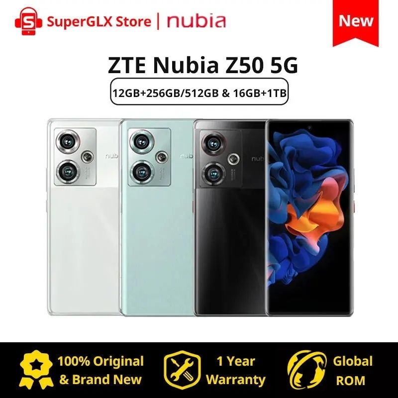 Новий ZTE Nubia Z50, 12/512, Snap 8 Gen 2, NFC, 5000mAh, 64 Mp, Global