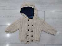 Sweter z Kapturem Bluza MARKS&SPENCER 68 6-9M Beżowy Jesienny Wiosenny