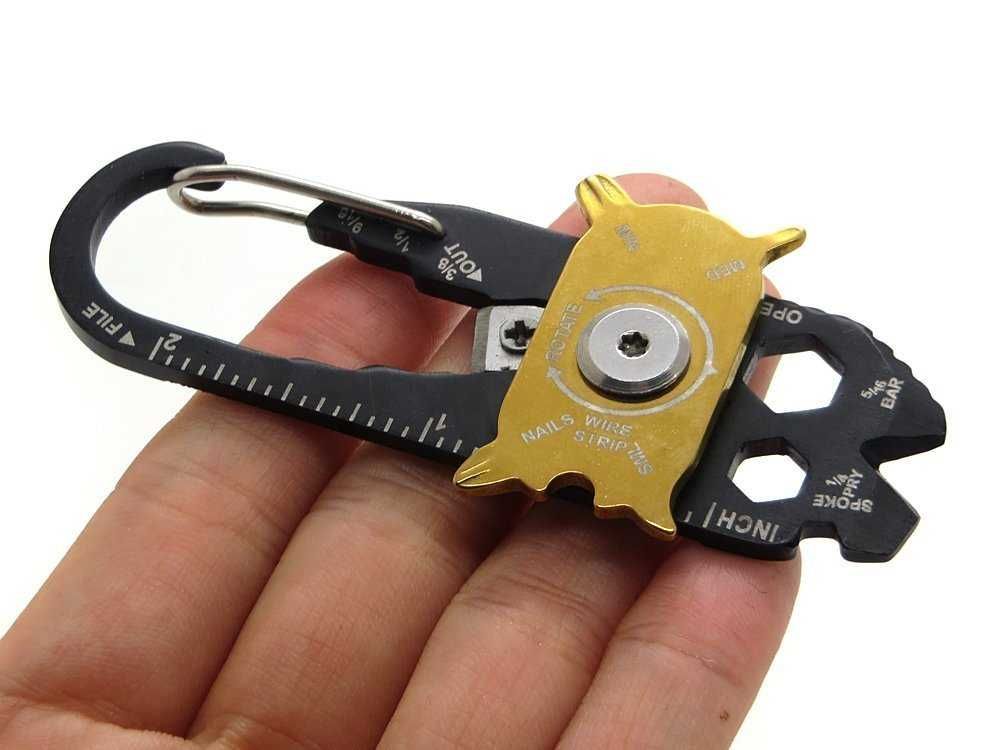Brelok karabińczyk nóż multitool przeżycia 20w1