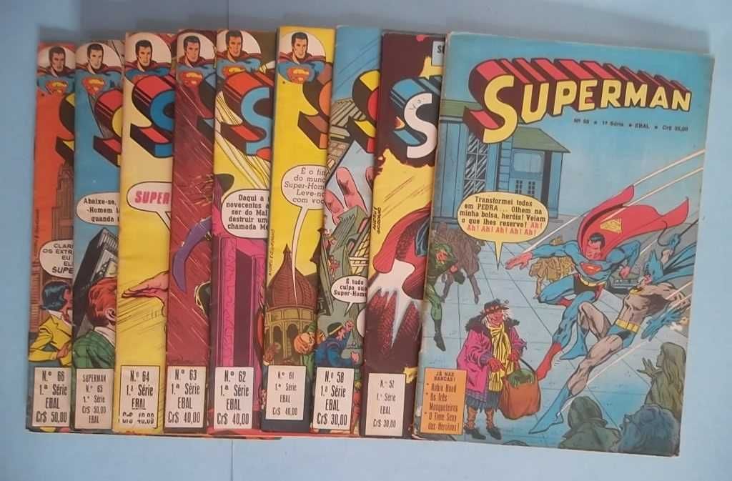 SUPERMAN em FORMATINHO - EBAL - Lote de revistas.