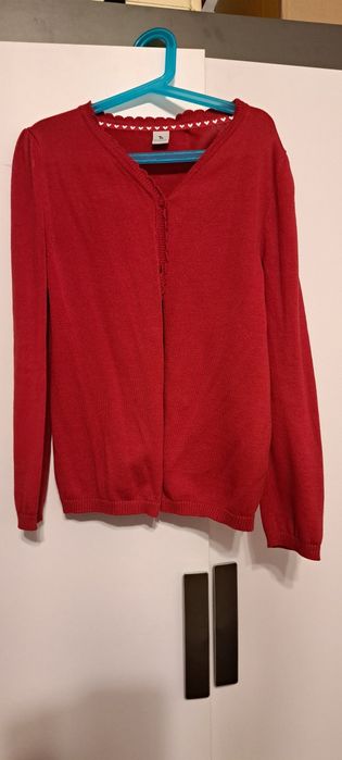 Czerwona sukienka H&M + sweterek r. 140