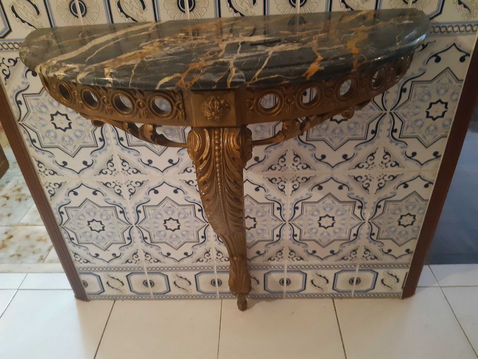 Conjunto Mesa e Espelho, anos 60, excelente estado e qualidade