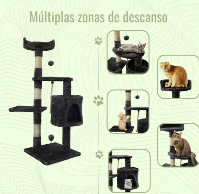 Arranhador para gato - cinzento