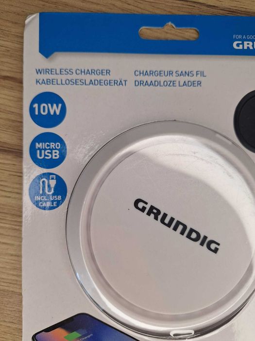 Grundig ładowarka bezprzewodowa Qi – 10W, z kablem micro USB