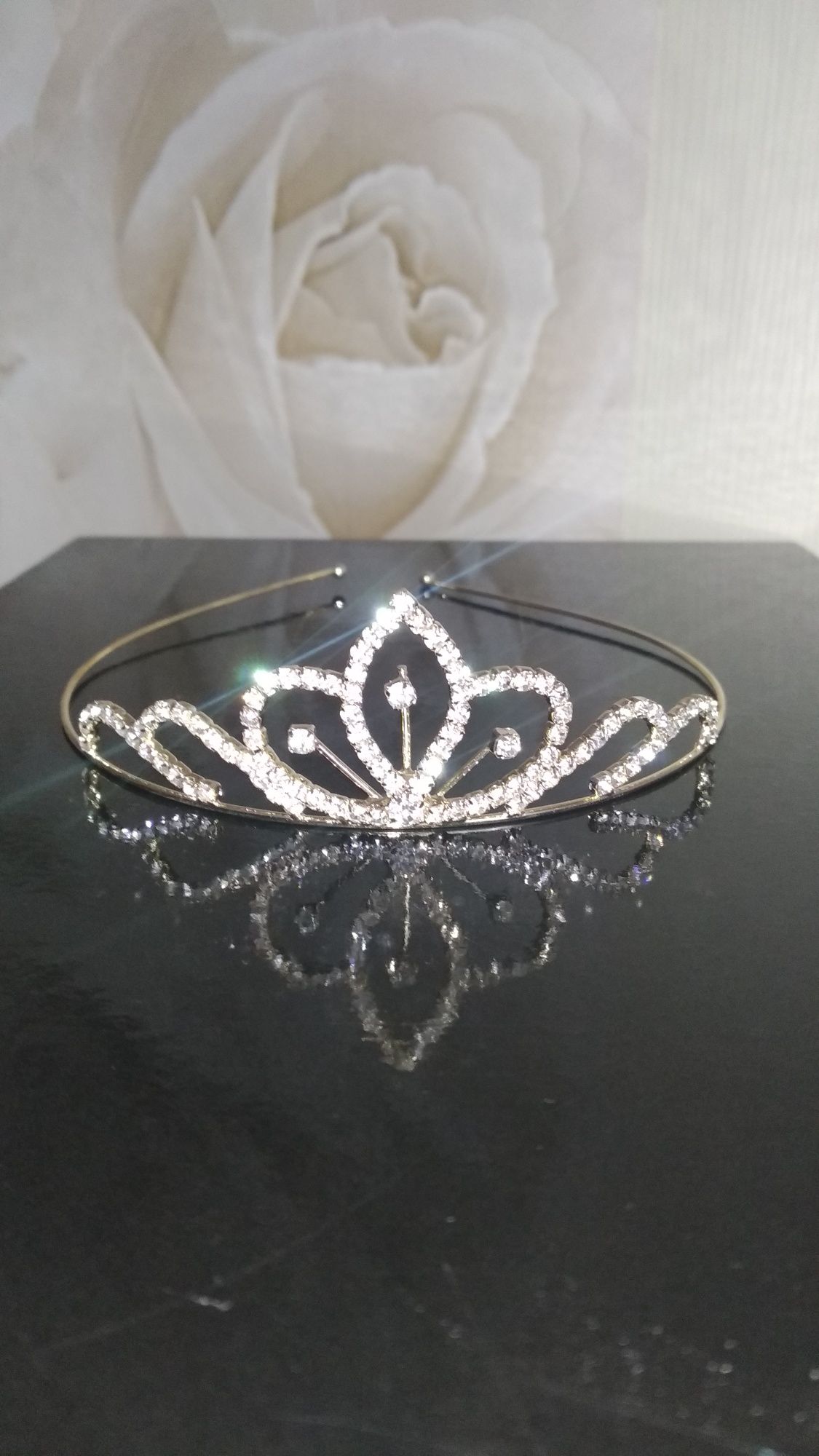 Diadem do włosów pozłacany