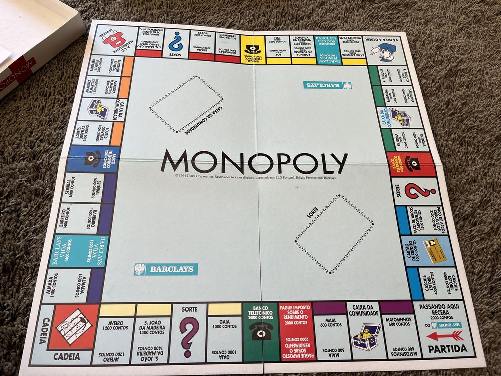 Monopoly Monopólio edição promocional exclusiva Barclays 1994 raro