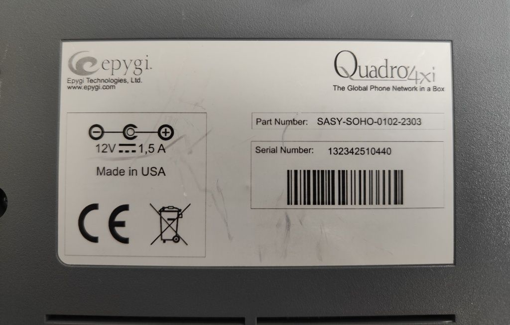 Central telefónica Epygi Quadro 4xi