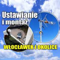 Montaż ustawianie anten ustawienie anteny Włocławek okolice GWARANCJA!