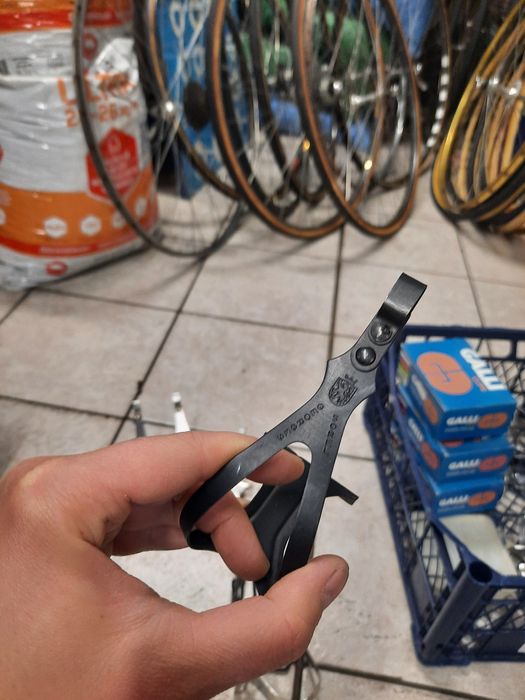 NOS nowe noski do pedałów szosowych SOREL GEORGES alu czarne 0125n2