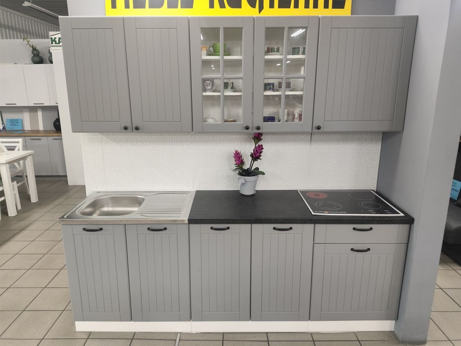 Meble kuchenne MDF Lora szary 200 cm