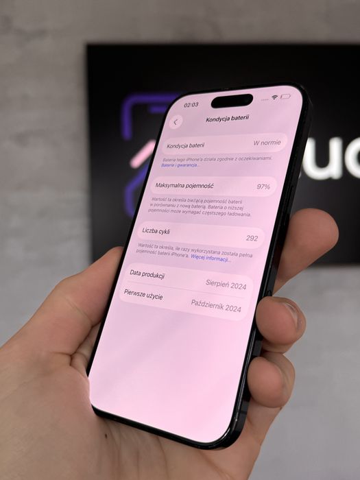 RATY 0% iPhone 16 Pro 256GB BATERIA 97% GWARANCJA 12 miesiecy!!!
