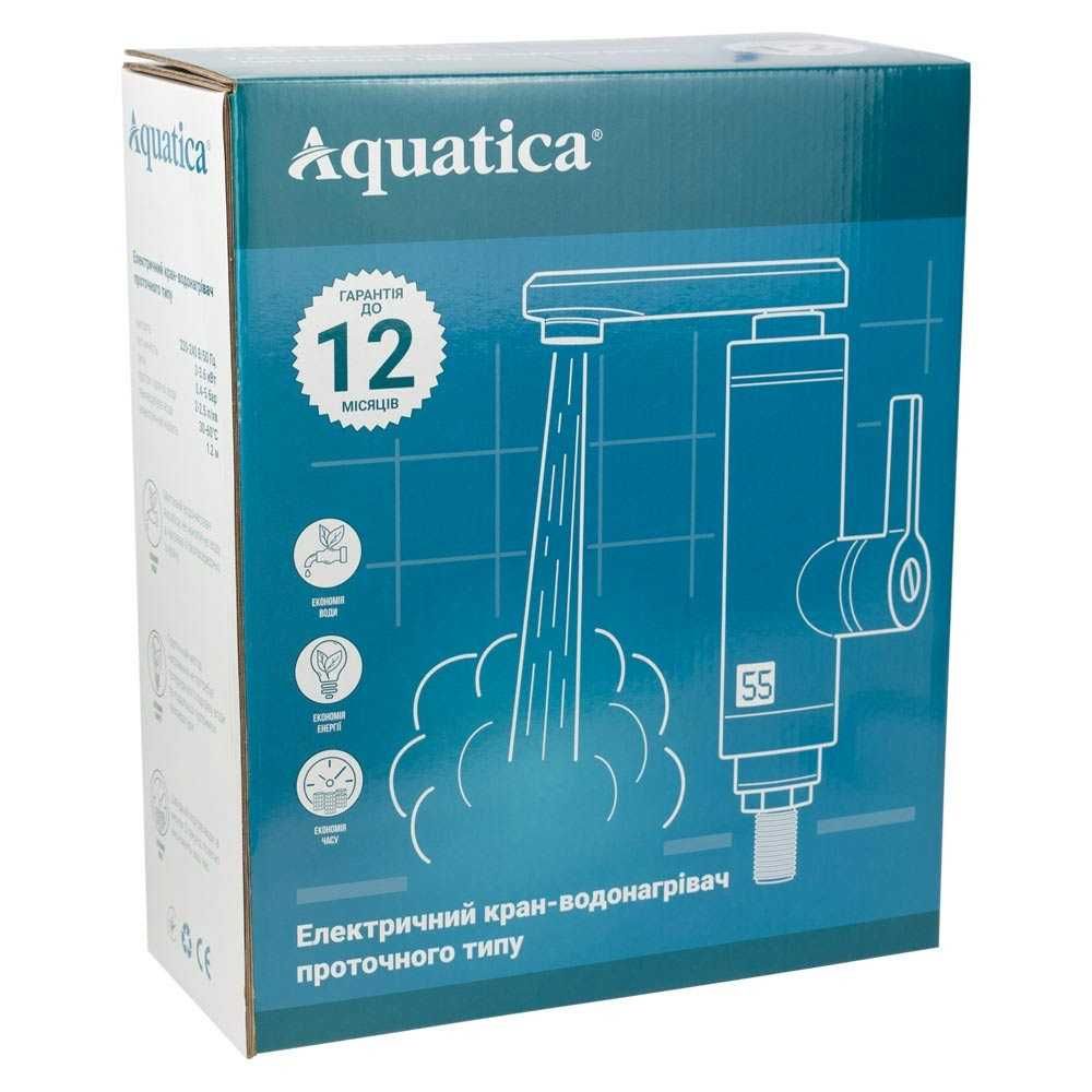 Кран-водонагреватель проточный 3.0кВт для кухни AQUATICA+дозатор/шланг