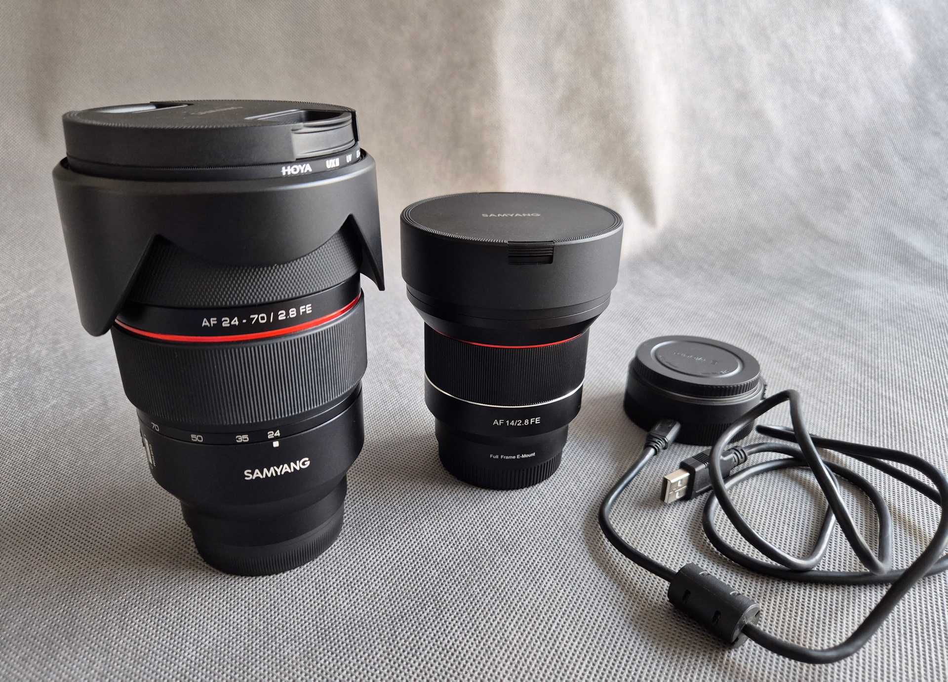 Samyang AF 24-70mm F2.8 FE + Samyang AF 14mm F2.8 FE Sony E + Stacja