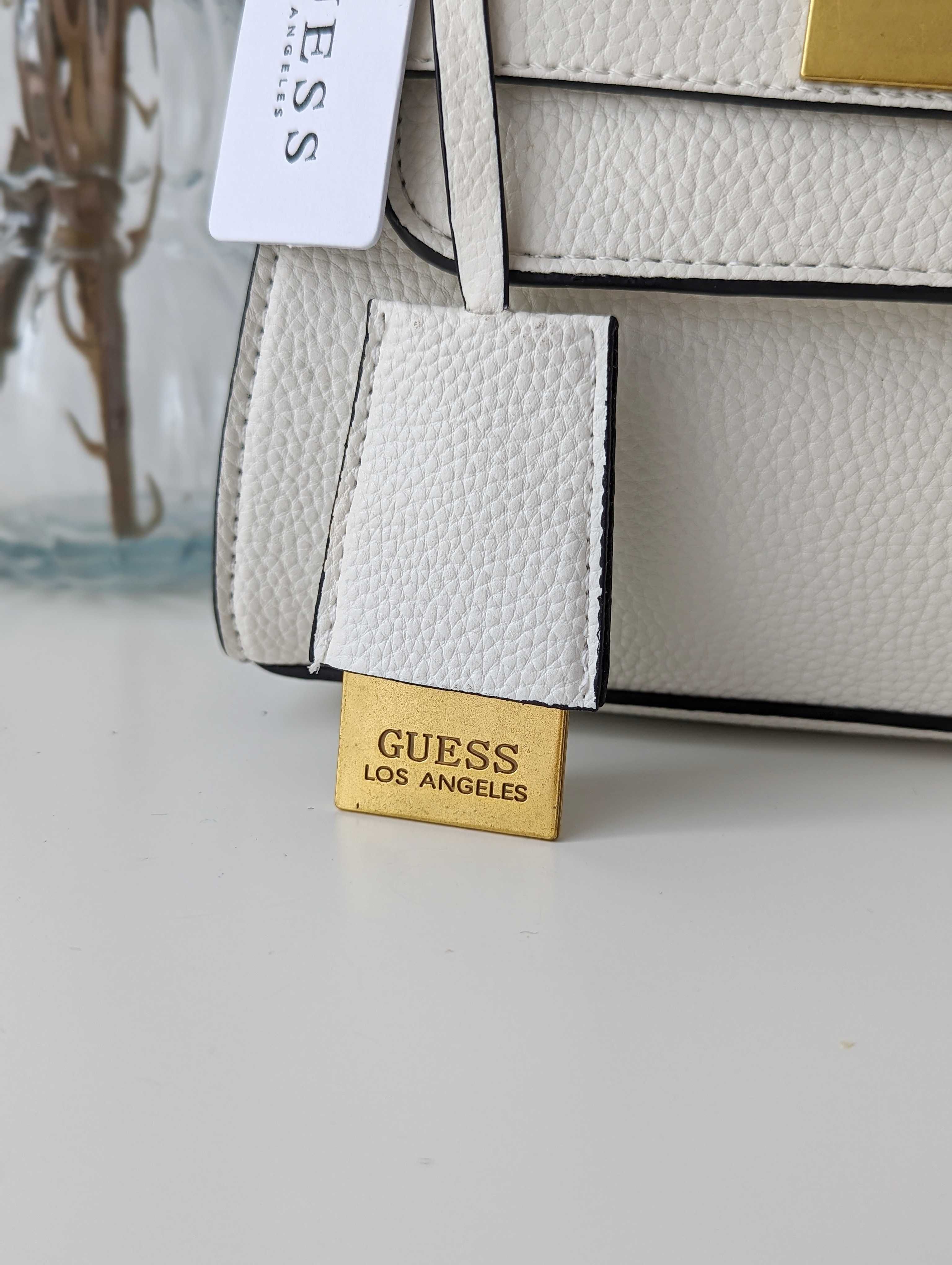 Женская сумка Сумка Guess Enisa через плечо Гесс черный белый