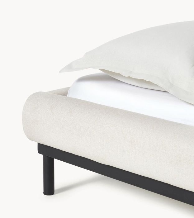 Łóżko tapicerowane bez zagłówka Meya + stelaż (160x200)