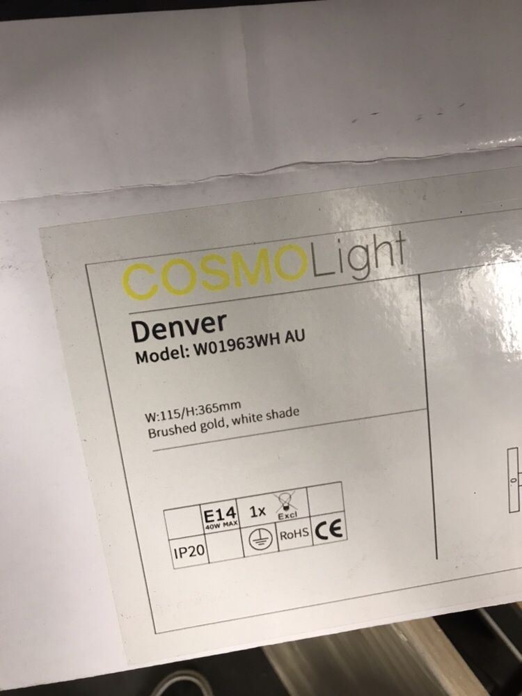 Kinkiet Cosmo Light Denver W01963WH AU nowy