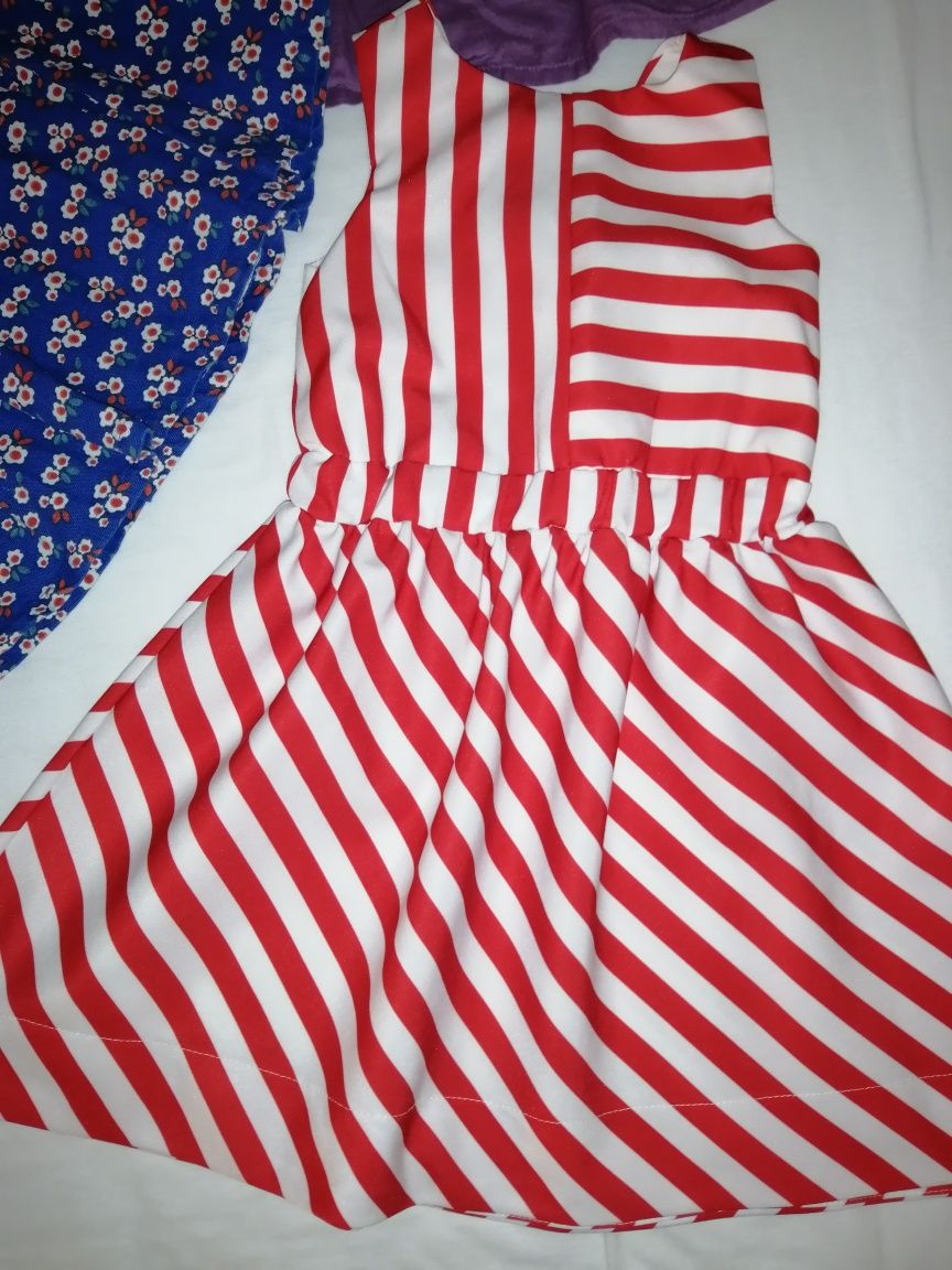 5x H&M r. 110/116 sukienka letnia spódniczka granatowa śliczna cudo