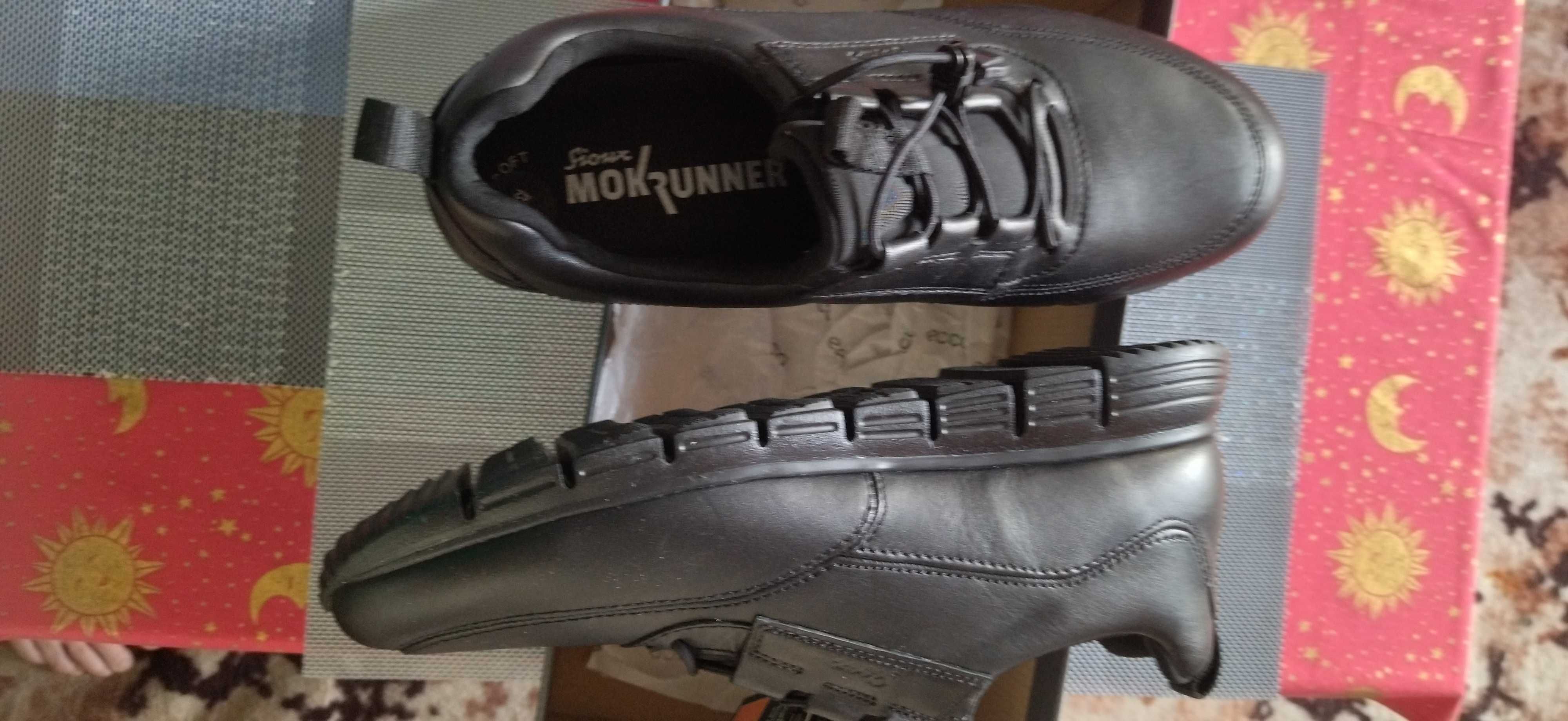 Buty męskie Sioux Mokrunner r 42 skóra czarne nowe