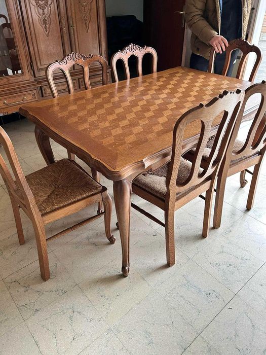 Piękny stół i 6 krzeseł LUDWIK XV!!! TANIO, komplet!!!45
