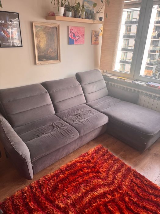 Kanapa narożnik z funkcją spania / szezlągiem