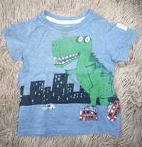 Niebieski t-shirt z dinozaurem