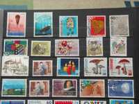 100 selos usados da Helvetia  Suiça