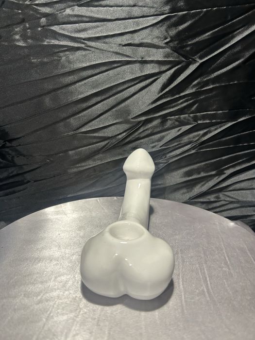Ceramiczny świecznik o humorystycznej formie – sygnowany – 22,5 cm