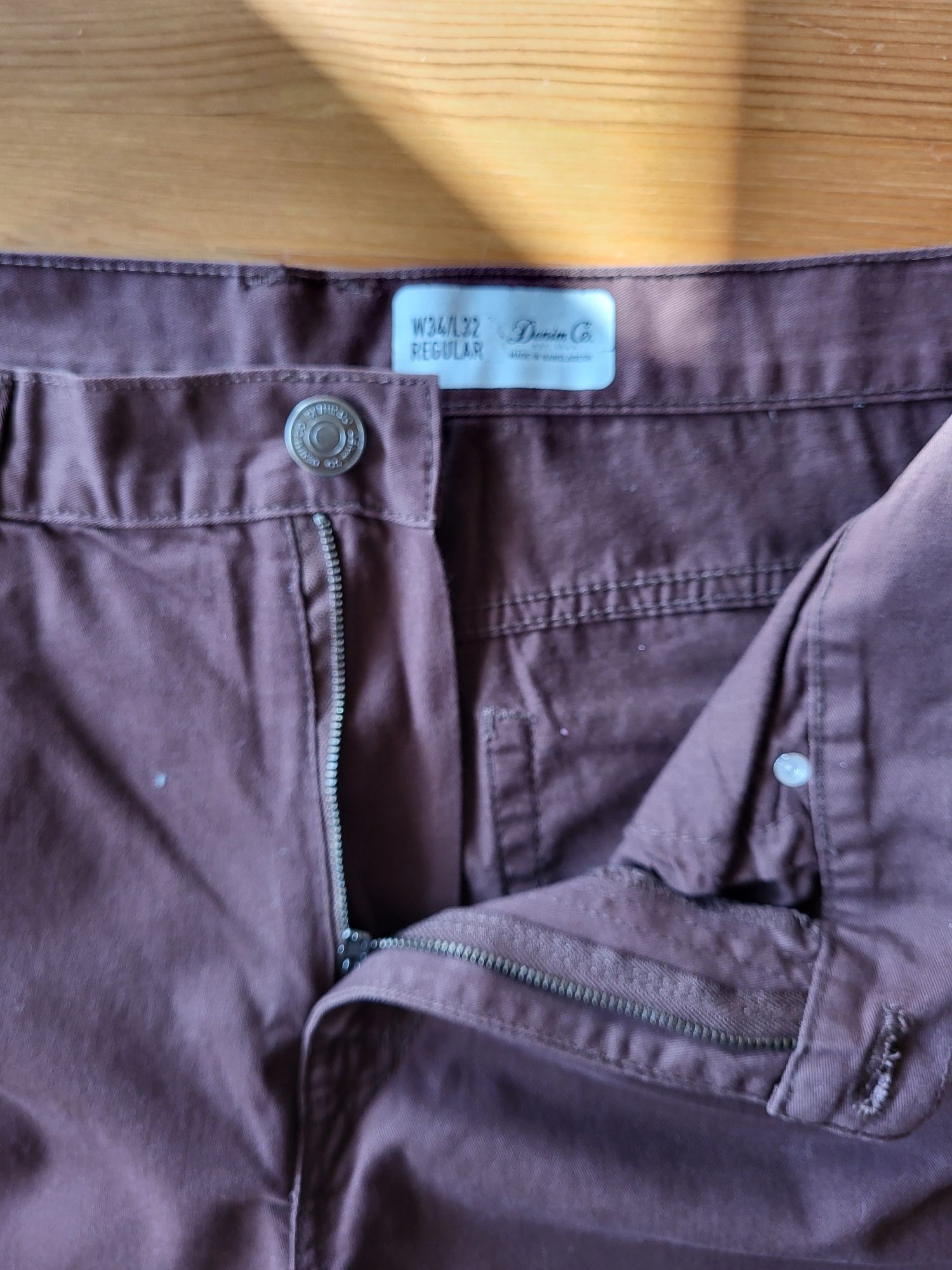 Bawelniane spodnie z wysokim stanem W34 L 32