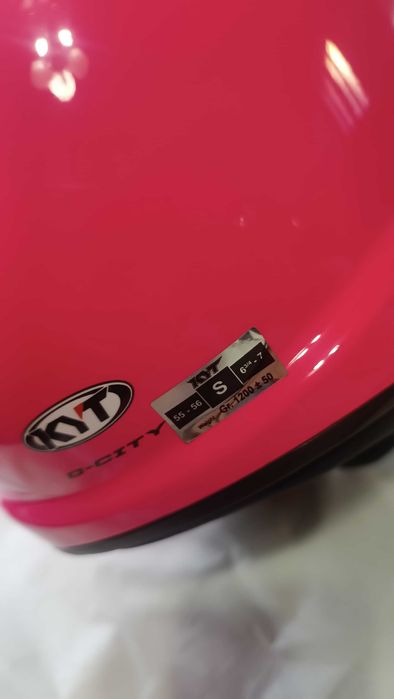 Capacete KYT d-city - liso - fuxia fluo - rosa tamanho S
