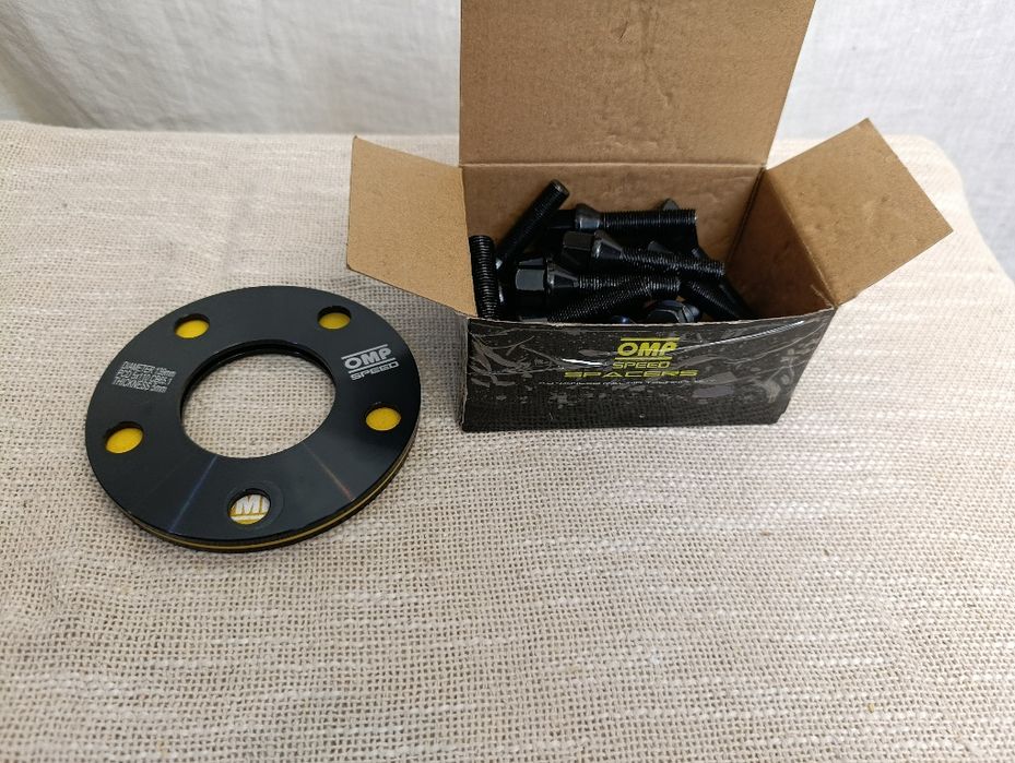 OMP Speed Zestaw Dystansów 5mm 5×110 65,1 M12×1,25/M14×1,5 Czarny Nowy