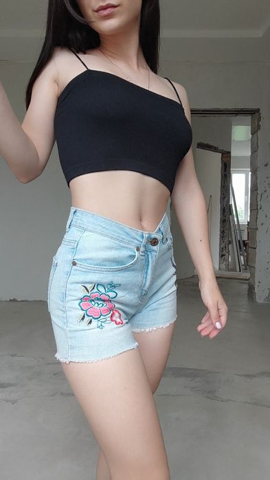 Шорти джинсові, середня посадка