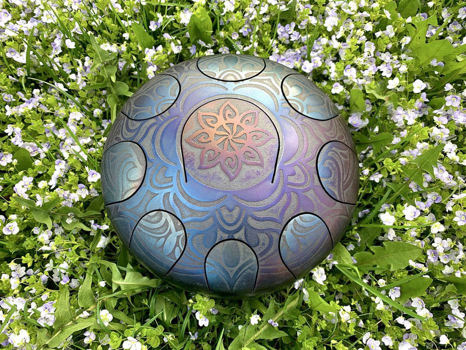 Глюкофон, тонг драм, steel tongue drum, happy drum, magic drum 25 см
